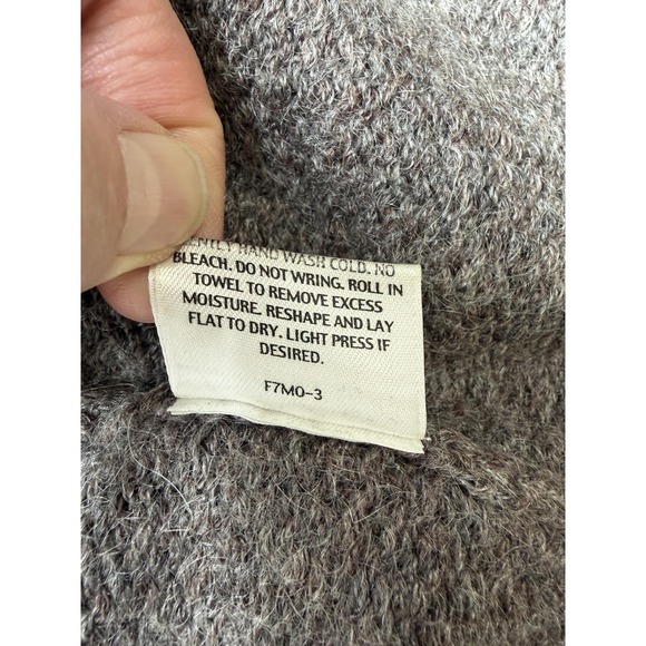 Eileen Fisher Cardigan Sweater Womens Petite Medium Brown Gray Open Front Duster - Picture 12 of 13